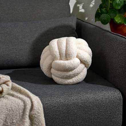 Knoten-Kissen weiß keine Marke