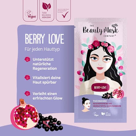 Tuchmaske Berry Love THE Beauty Mask COMPANY