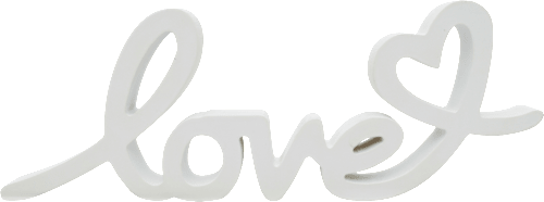 Holzschriftzug 'love' weiß Dekorieren & Einrichten
