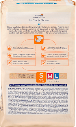 Schwimmwindeln Gr. S, 4-9 kg babylove