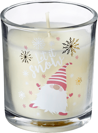 Duftkerze im Glas, Wichtel, rosa-gold Dekorieren & Einrichten