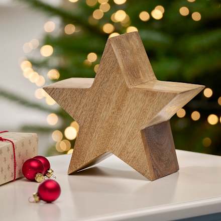Holzstern, braun Dekorieren & Einrichten