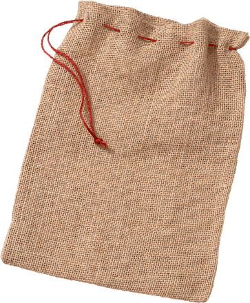 Geschenksack, Jute mit rotem Band Dekorieren & Einrichten