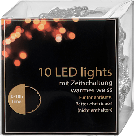 LED Lichterkette, Sterne, silber (10er) Dekorieren & Einrichten