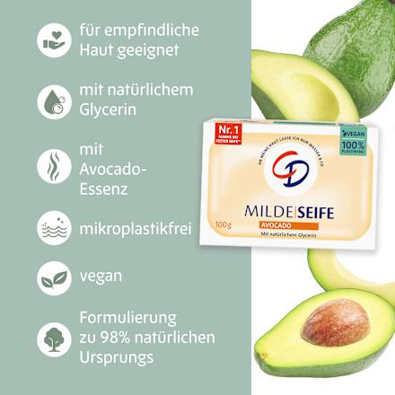 mildes Seifenstück mit Avocado CD