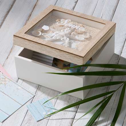 Aufbewahrungsbox mit Glasdeckel "Sonne & Meer" Dekorieren & Einrichten