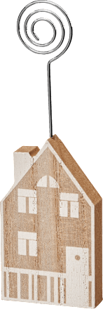 Kartenhalter, Holzhaus, natur-weiß Dekorieren & Einrichten