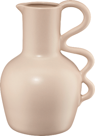 Keramik-Krug mit Wellenhenkel beige keine Marke