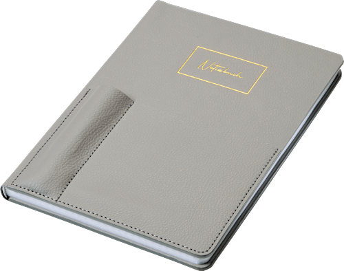 Notizbuch mit Stiftehalter A5, dunkelgrau keine Marke