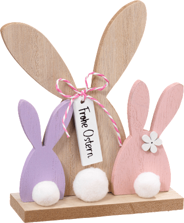 Holzhase "Frohe Ostern" Dekorieren & Einrichten