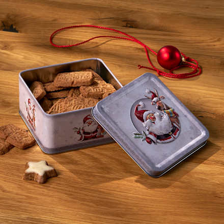 Vorratsdose, Weihnachtsmann & Rentier, quadratisch Dekorieren & Einrichten