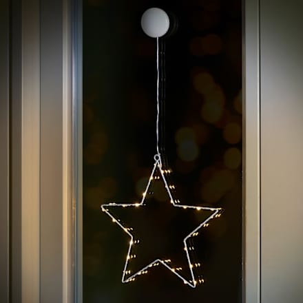 LED Metallstern, weiß, warmweiß (30er) Dekorieren & Einrichten
