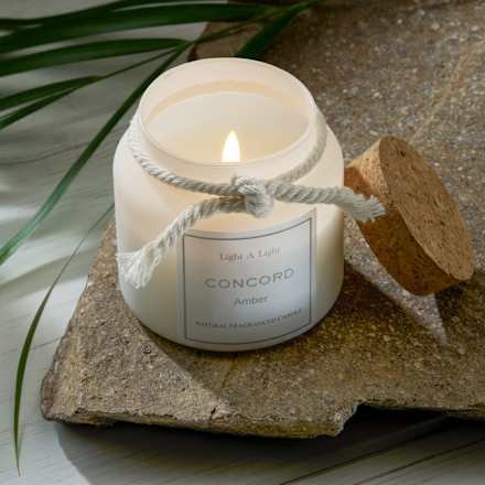 Duftkerze im Glas mit Korkdeckel, weiß Dekorieren & Einrichten