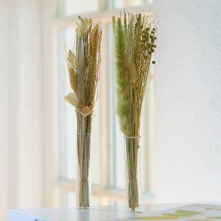 Trockenblumenstrauß, grün keine Marke