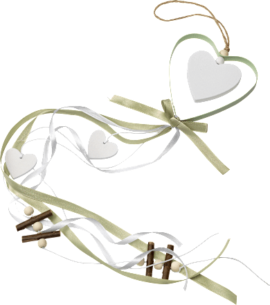 Metall Schmetterling/Blume/Herz mit Bändern & Perlen zum Aufhängen, weiß-hellgrün keine Marke