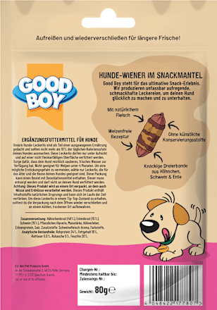 Hundeleckerlie Wiener im Snackmantel Good Boy
