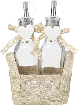 Essig- & Ölspender in Leinentasche, beige keine Marke