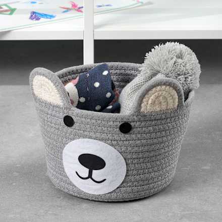 Aufbewahrungskorb Bär, grau keine Marke