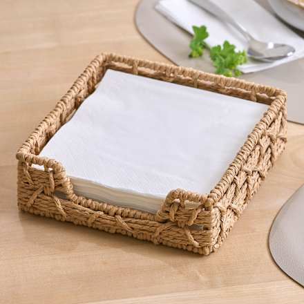 Serviettenhalter mit Kordeln, liegend (19x19x6cm) keine Marke