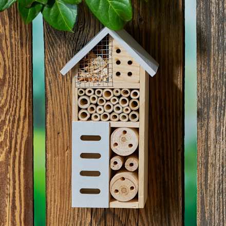 Insektenhotel aus Holz, grau (25,8 cm) keine Marke