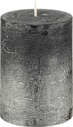 Kerze 100/70, schwarz-silber Dekorieren & Einrichten