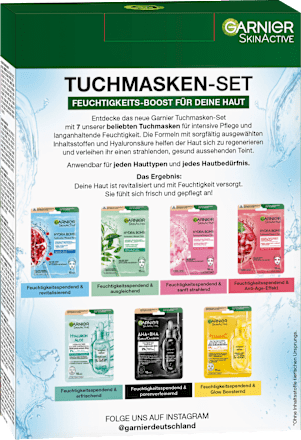 Geschenkset Tuchmasken 7tlg Garnier Skin Active