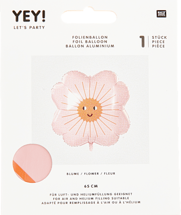 Folienballon, Blume, rosa RICO DESIGN