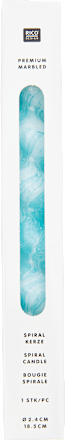 Spiralkerzen, marmoriert, blue marbled RICO DESIGN