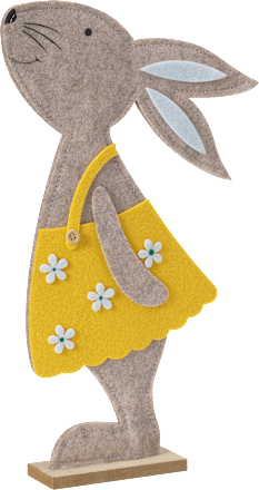 Filzaufsteller Hase groß, beige-gelb keine Marke