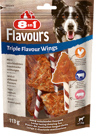 Hundeleckerli triple flavour Wings 8in1