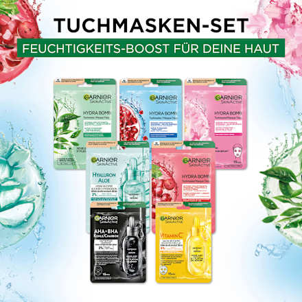 Geschenkset Tuchmasken 7tlg Garnier Skin Active