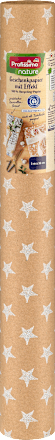 nature Geschenkpapier mit Effekt Natronkraft/weiße Sterne, Kurzrolle Profissimo
