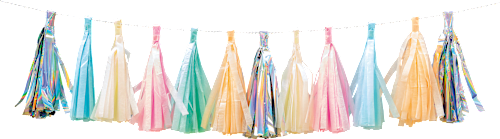 Girlande mit Quasten, pastell RICO DESIGN