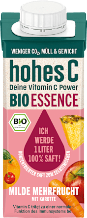 Saft Konzentrat, milde Mehrfrucht mit Karotte hohes C