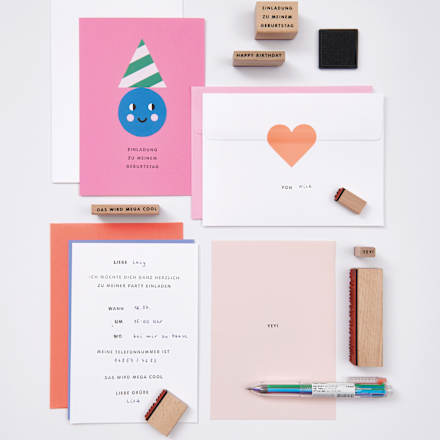 Stempel-Set, Einladung/Geburtstag RICO DESIGN