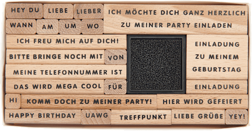 Stempel-Set, Einladung/Geburtstag RICO DESIGN