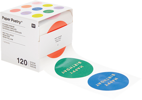 Stickerrollen-Set "Happy Birthday" (6,5x6,5x5,5 cm) RICO DESIGN