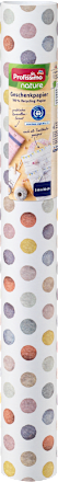 Geschenkpapier nature "Bunte Punkte", Kurzrolle  Profissimo