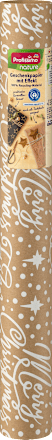 nature Geschenkpapier mit Effekt "Schriftzug Weihnachten", Kurzrolle Profissimo