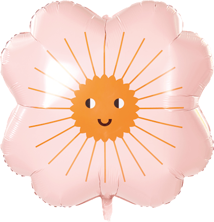 Folienballon, Blume, rosa RICO DESIGN