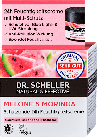Schützende Feuchtigkeitscreme Melone & Moringa Dr. Scheller