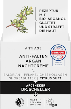 Anti Falten Nachtcreme mit Arganöl Dr. Scheller