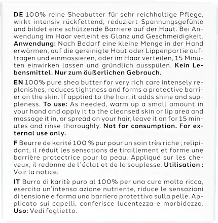 Gesichtscreme Reine Sheabutter Dr. Scheller