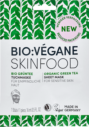 Skinfood Tuchmaske Bio Grüntee BIO:VEGANE
