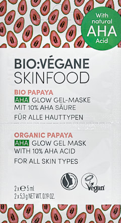 AHA Glow Gel Maske mit Bio Papaya BIO:VEGANE