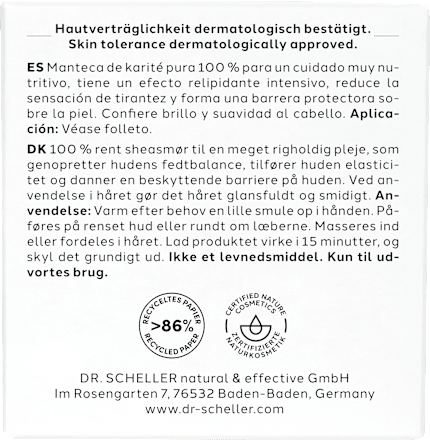 Gesichtscreme Reine Sheabutter Dr. Scheller