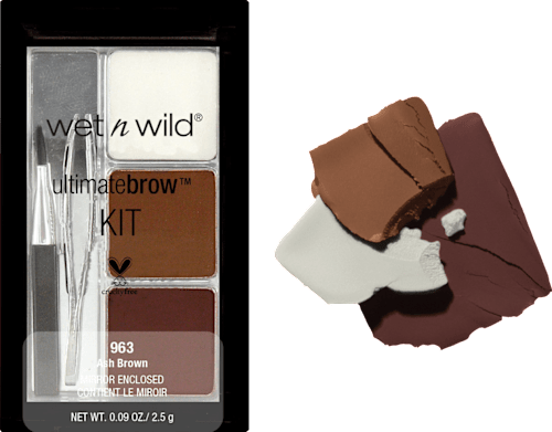 ultimate brow set za obrve – E963 Ash Brown wet n wild