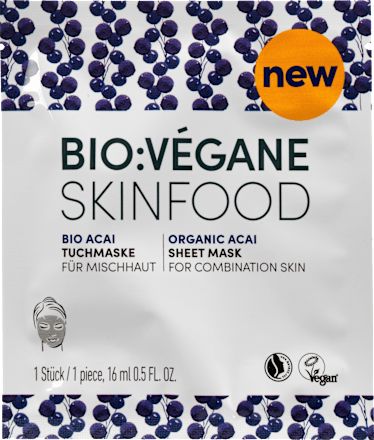 Tuchmaske Skinfood Acai BIO:VEGANE