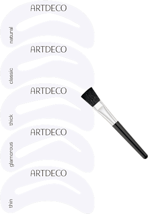 Augenbrauenschablone Eye Brow Stencils & Brush Applicator ARTDECO