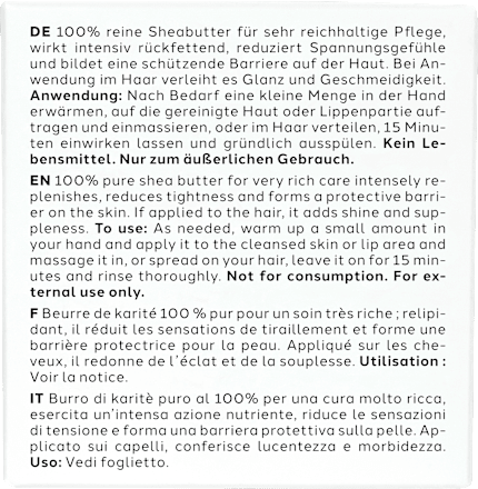 Gesichtscreme Reine Sheabutter Dr. Scheller